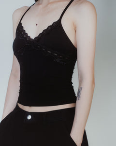 Lace theory top black