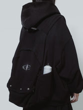 Preorder - backpack hoodie black