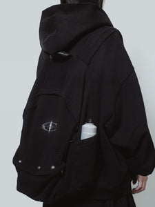 Preorder - backpack hoodie black