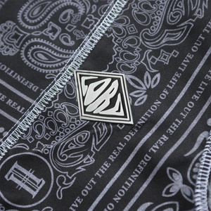 LORD paisley patched shirt  - BLACK BLUE