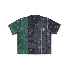 LORD paisley patched shirt  - BLACK GREEN
