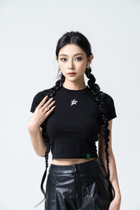 "LADY" SMALL LOGO CROP TOP