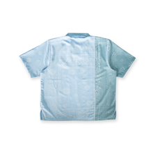LORD paisley patched shirt  - SKYBLUE