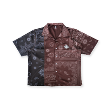 LORD paisley patched shirt  - DARK BROWN