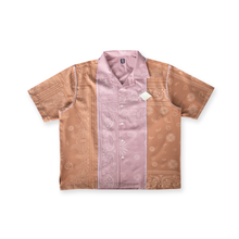 LORD paisley patched shirt  - PINK KHAKI